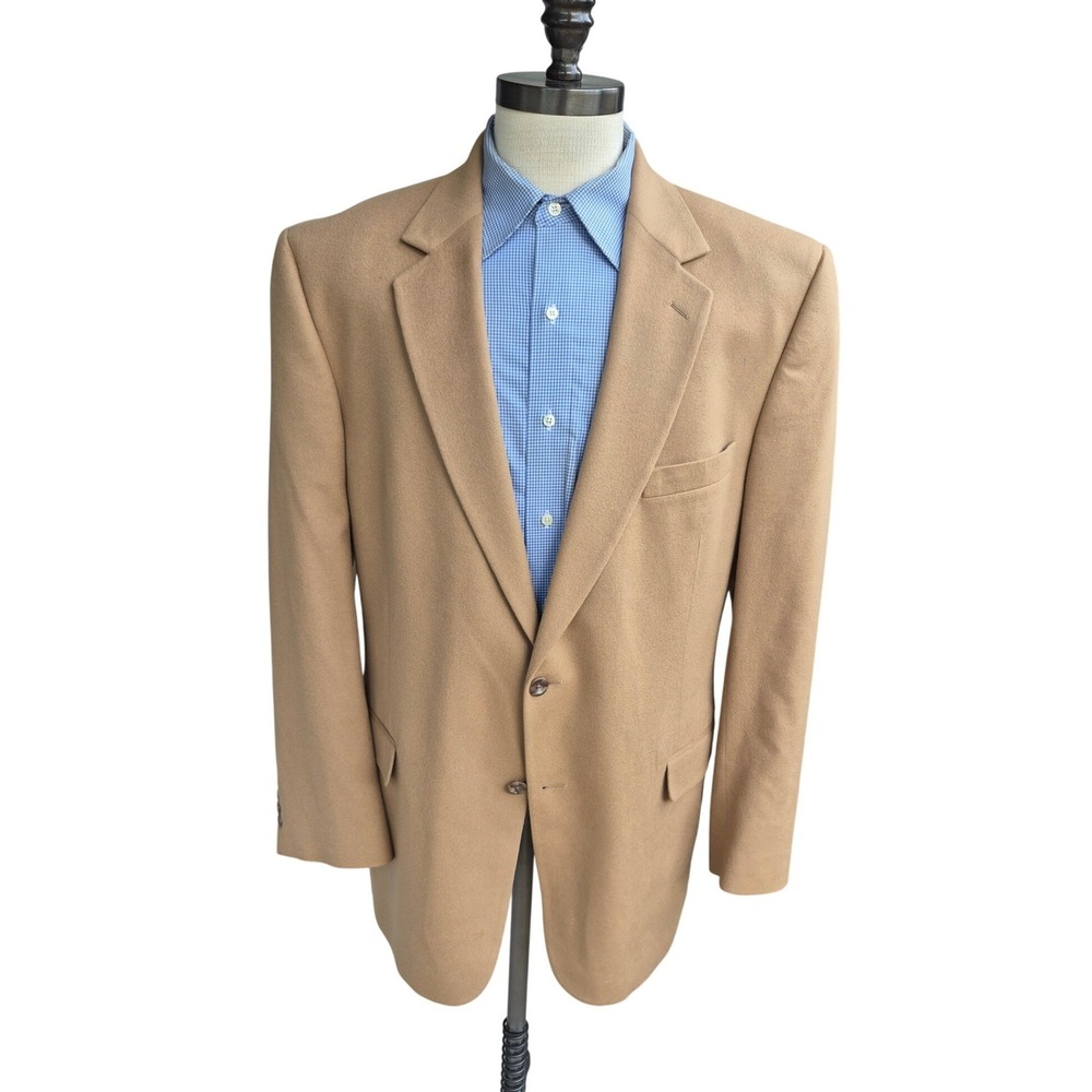 Jos. A. Bank Gordon 100% Cashmere Sport Coat Blazer Camel Tan Mens 46 Long